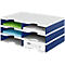 styro® Sortierstation styrodoc Standard, DIN C4, 3 Etagen/2-reihig/6 Fächer, grau/blau