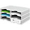 styro® Sortierstation styrodoc Standard, DIN C4, 3 Etagen/2-reihig/6 Fächer, grau/grau