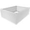 White rectangular planter with horizontal slats. The corners are rounded.