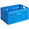 Sunware Square Klappbox, Inhalt 46 Liter, mit Durchfassgriff, blau