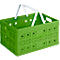 Sunware Square vouwkrat, inhoud 32 liter, met draaggreep, groen/wit