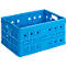 Sunware Square vouwkrat, inhoud 32 liter, met open handgreep, blauw