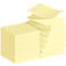 Super Sticky Z-Notes Post-it R33012SY, pour distributeur Z-Notes, 12 blocs, 90 feuilles par bloc, 76 x 76 mm chacun, certifié PEFC, jaune