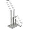 Support à vélo, 1 côté, p. pneus jusqu'à 55 mm de large, l. 220 x P 440 x H 450 mm, acier galvanisé à chaud, 1 place de stationnement, monté