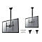 Support d'écran de plafond NM-C440BLACK NewStar, jusqu'à 60', inclinable/rotatif/pivotant, hauteur ajustable
