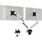 Support d'écran Durable Select Plus, pour 2 écrans jusqu'à 32', avec fixation pour table, réglable en rotation/pivotement/hauteur, compatible VESA, argenté