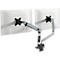 Support d'écran Durable Select Plus, pour 2 écrans jusqu'à 32', avec fixation pour table, réglable en rotation/pivotement/hauteur, compatible VESA, argenté