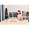 Support d'écran Fellowes Hana™ LT, pour 1 écran jusqu'à 22,6 kg, réglable en hauteur sur 3 positions, avec espace de rangement, L 560 x P 222 x H 102 mm, blanc