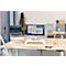 Support d'écran Fellowes Hana™ LT, pour 1 écran jusqu'à 22,6 kg, réglable en hauteur sur 3 positions, avec espace de rangement, L 560 x P 222 x H 102 mm, blanc