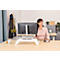 Support d'écran Fellowes Hana™ LT, pour 1 écran jusqu'à 22,6 kg, réglable en hauteur sur 3 positions, avec espace de rangement, L 560 x P 222 x H 102 mm, blanc