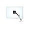 Support d'écran HX Ergotron, pour écrans jusqu'à 42“, ergonomique, hauteur ajustable, avec pince de fixation, blanc