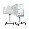 Support d'écran Peerless-AV SR560-FLIP2, mobile, pour 1 flipchart numérique Samsung FLIP2 de 55 ou 65″, fonction rotation, réglable en hauteur/rotation/inclinaison