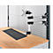 Support d'écran pour montage sur table AST31, avec tablette pour clavier, pivotant à 360°, inclinable, pivotant, VESA, plastique/aluminium, noir-argenté