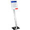 Support d'information sur pied INFO SIGN STAND - aluminium - l. 300 x P 280 x H 1250 mm - pour format A3 - argent métallisé