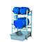 Support de fûts type 400 variante 2 CEMO, avec bac de rétention en PRV et support de fûts, L 990 x l 1280 x H 1620 mm