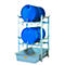 Support de fûts type 400 variante 2 CEMO, avec bac de rétention en PRV et support de fûts, L 990 x l 1280 x H 1620 mm