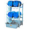Support de fûts type 400 variante 2 CEMO, avec bac de rétention en PRV et support de fûts, L 990 x l 1280 x H 1620 mm