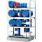 Support de fûts type 540 CEMO, avec bac de rétention en PRV et support de fûts, poids 82 kg, L 1320 x l 800 x H 2000 mm
