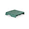 Support de moniteur Circular-Line Bakker Elkhuizen Q-riser 50, en matériau recyclé à 60%, L 300 x P 250 x H 50 mm, vert