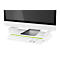 Support de moniteur ergonomique Ergo WOW LEITZ®, jusqu'à 27', L 209 x H 112 mm, réglable en hauteur, espace de rangement pour clavier, blanc/vert