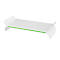 Support de moniteur ergonomique Ergo WOW LEITZ®, jusqu'à 27', L 209 x H 112 mm, réglable en hauteur, espace de rangement pour clavier, blanc/vert