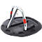 Support de parking Mottez avec socle en caoutchouc, serrure à cylindre européen, L 680 x P 720 x H 400 mm