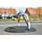 Support de parking Mottez avec socle en caoutchouc, serrure à cylindre européen, L 680 x P 720 x H 400 mm