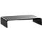 Support média en acrylique en forme de U, 350 x 230 x 70 mm, noir