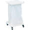 Support mobile Saekko Boy pour sac poubelle de 40 litres, avec couvercle, blanc