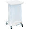 Support mobile Saekko Boy pour sac poubelle de 40 litres, avec couvercle et avec pédale, blanc