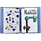 Support mural et de table - avec 10 pochettes - bleu - notre marque Shäfer Shop Select