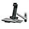 Support mural pour écran Ergotron StyleView assis-debout Combo 45-266-026, plateau pour clavier inclus, poste de travail assis-debout, jusqu'à 13,2 kg, réglable en hauteur, VESA, aluminium
