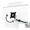 Support mural pour moniteur Durable, avec bras, pour 1 écran 21-27', jusqu'à 8 kg, VESA, rotatif et inclinable, argent métallique