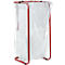 Support pour grands sacs poubelles, 200 litres, l. 460 x P 460 x H 970 mm, sans roulette, rouge carmin