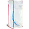 Support pour grands sacs poubelles, 800 litres, l. 770 x P 720 x H 1615 mm, avec roulettes, rouge