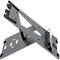 Support pour ordinateur portable Bakker Elkhuizen Ergo-Q 160, pour ordinateurs portables &amp; tablettes jusqu'à 17', ergonomique, L 215 x P 266 x H 7,5 mm, aluminium, gris foncé mat