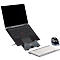 Support pour ordinateur portable Bakker Elkhuizen Ergo-Q 160, pour ordinateurs portables &amp; tablettes jusqu'à 17', ergonomique, L 215 x P 266 x H 7,5 mm, aluminium, gris foncé mat