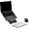 Support pour ordinateur portable Bakker Elkhuizen Ergo-Q Hybrid Pro, pour ordinateurs portables &amp; tablettes jusqu'à 16', ergonomique, L 199 x P 284 x H 13,5 mm, aluminium, gris foncé mat