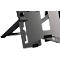Support pour ordinateur portable Bakker Elkhuizen Ergo-Q Hybrid Pro, pour ordinateurs portables &amp; tablettes jusqu'à 16', ergonomique, L 199 x P 284 x H 13,5 mm, aluminium, gris foncé mat