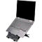 Support pour ordinateur portable Bakker Elkhuizen FlexTop 170, pour ordinateurs portables &amp; tablettes jusqu'à 16', ergonomique, L 206 x P 277 x H 6,5 mm, aluminium, gris foncé mat
