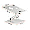 Support pour ordinateur portable Durable Stand Rise, pour ordinateurs portables jusqu'à 17', supports en caoutchouc, réglage manuel, avec poignée encastrée, aluminium