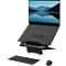 Support pour ordinateur portable Fellowes Breyta™, pour 1 ordinateur portable jusqu'à 15" &amp; jusqu'à 5 kg, réglable en hauteur, pliable, L 235 x P 268 x H 14 mm, 100 % plastique recyclé, noir