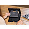 Support pour ordinateur portable Fellowes Breyta™, pour 1 ordinateur portable jusqu'à 15" &amp; jusqu'à 5 kg, réglable en hauteur, pliable, L 235 x P 268 x H 14 mm, 100 % plastique recyclé, noir