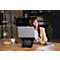 Support pour ordinateur portable Fellowes Breyta™, pour 1 ordinateur portable jusqu'à 15" &amp; jusqu'à 5 kg, réglable en hauteur, pliable, L 235 x P 268 x H 14 mm, 100 % plastique recyclé, noir