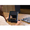 Support pour ordinateur portable Fellowes Breyta™, pour 1 ordinateur portable jusqu'à 15" &amp; jusqu'à 5 kg, réglable en hauteur, pliable, L 235 x P 268 x H 14 mm, 100 % plastique recyclé, noir
