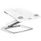 Support pour ordinateur portable Fellowes Hana™, jusqu'à 17 pouces et 4,5 kg, réglable en angle et en hauteur, orientable à 90°, ports USB, blanc