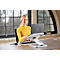 Support pour ordinateur portable Fellowes Hana™, jusqu'à 17 pouces et 4,5 kg, réglable en angle et en hauteur, orientable à 90°, ports USB, blanc