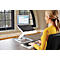 Support pour ordinateur portable Fellowes Hana™, jusqu'à 17 pouces et 4,5 kg, réglable en angle et en hauteur, orientable à 90°, ports USB, blanc