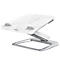 Support pour ordinateur portable Fellowes Hana™, jusqu'à 17 pouces et 4,5 kg, réglable en angle et en hauteur, orientable à 90°, ports USB, blanc