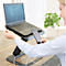 Support pour ordinateur portable Fellowes Hana™, jusqu'à 17 pouces et 4,5 kg, réglable en angle et en hauteur, orientable à 90°, ports USB, noir